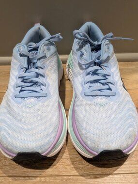Hoka Women's Gaviota 5 Light Blue Purple Size 10 Excellent Condition